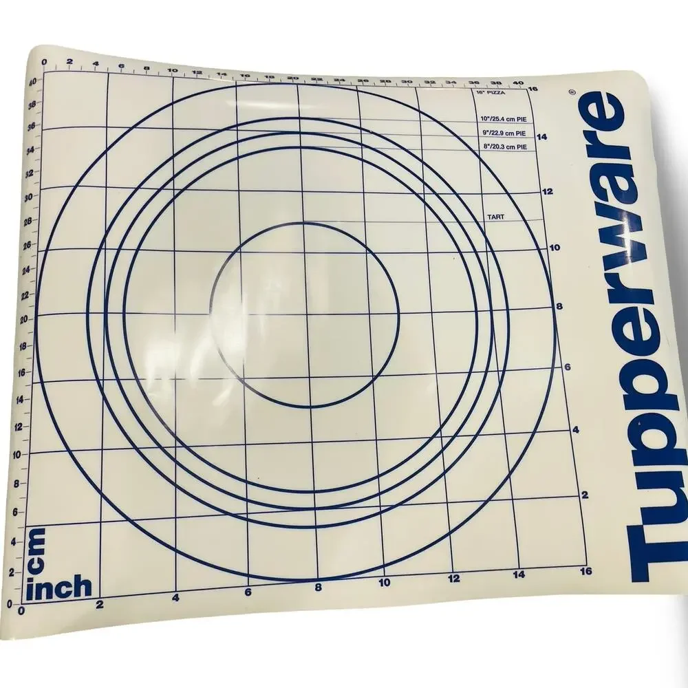 Tupperware Pastry Sheet Baking Mat Rolling Guide 16